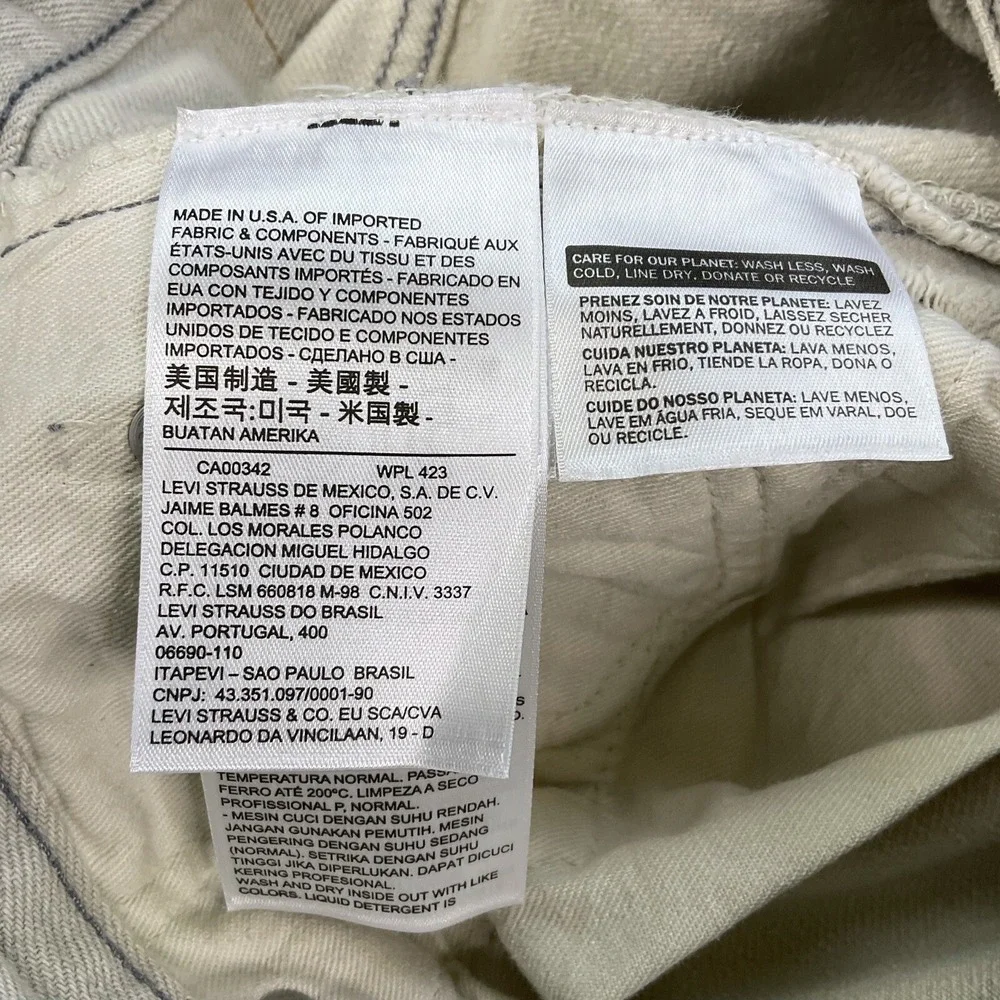 Levis Jeans Men 30 (ACTUAL 29x32) Gray Straight Authorized Vintage Denim $228‎